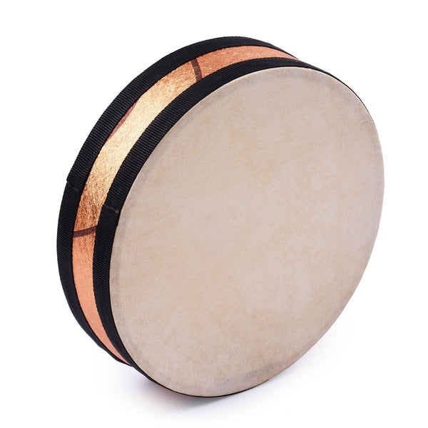 8/10 Inch Ocean Drum Wooden Handheld Sea Wave Drum Percussion Instrument Gentle Sea Sound Musical Toy Gift for Kids
