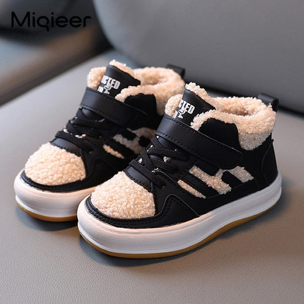 Winter Children Snow Boots For Boys Girls Fashion Baby Kids Outdoor Sneakers Ankle Booties Warm Plush Running Sports Kids Shoes