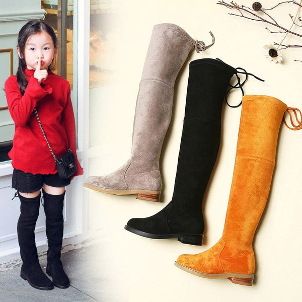 Children Over Knee Boots Girl Shoes Knee Fashion Children Boots  Autumn And Winter Princess Girls Boots