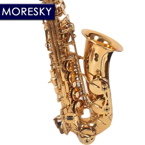مفاتيح ذهبية من MORESKY E-Flat Eb ألتو ساكسفون مزودة بأداة موسيقى