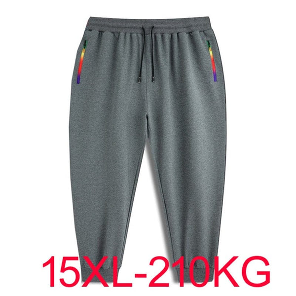 كبيرة الحجم 10XL 14XL 15XL الخريف الشتاء الرجال sweatpants السراويل الرياضية رجل مرونة sweatpants الأسود مرونة عالية الشارع السراويل