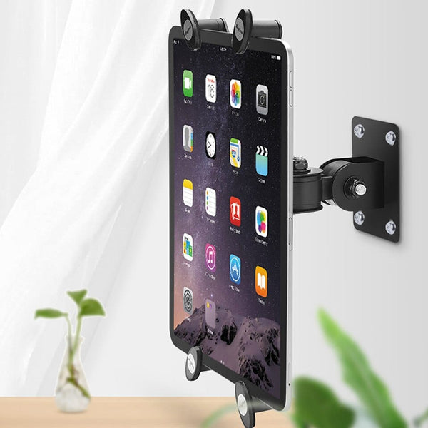 360ŒÁ Rotation Wall Mount Tablet Holder Aluminum Alloy Wall Hang Bracket Stand for iPhone iPad Xiaomi Mipad Universal 7-13 inches