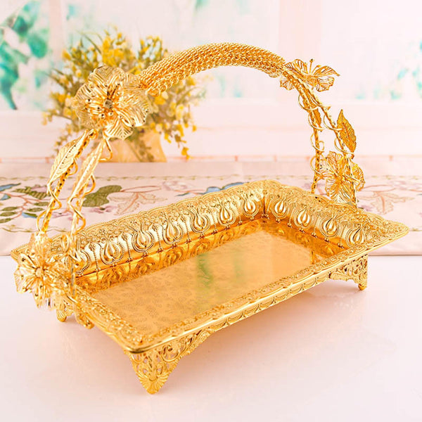 Luxurious Fruit Tray Serving Tray Candy Snack Trays Container for Centerpiece Decorative Supplies Home Party Dessert Tray