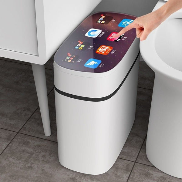 Automatic Sensor Trash Can Toilet Kitchen Dumpster Smart Bathroom Household Waterproof Induction Garbage Bin Bucket Wastebasket