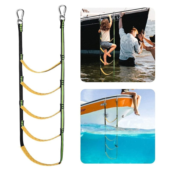 3/4/5 Step Boat Rope Ladder，Boat Rope Ladder Extension,Assist Boat Folding Ladder,Swim Ladder for Sailboat ,Kayak