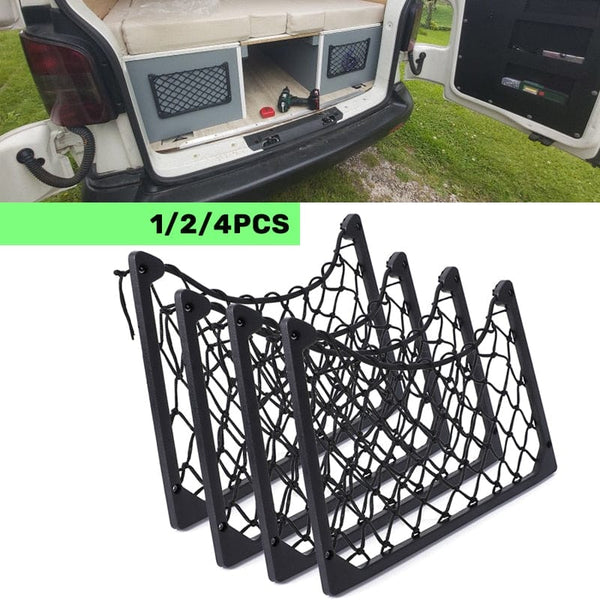 Car Large Elastic Net Storage Organizer Cargo Mesh Nets Magazine Holder Rack Caravan Motorhome Boat Camping Vehicle Accessories