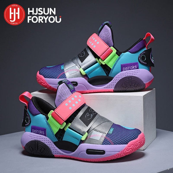 2022 New Children&#39;s Basketball Shoes For  Girls Non-slip Kids Sport Shoes Lightweight Outdoor Sneakers Trainers Footwear