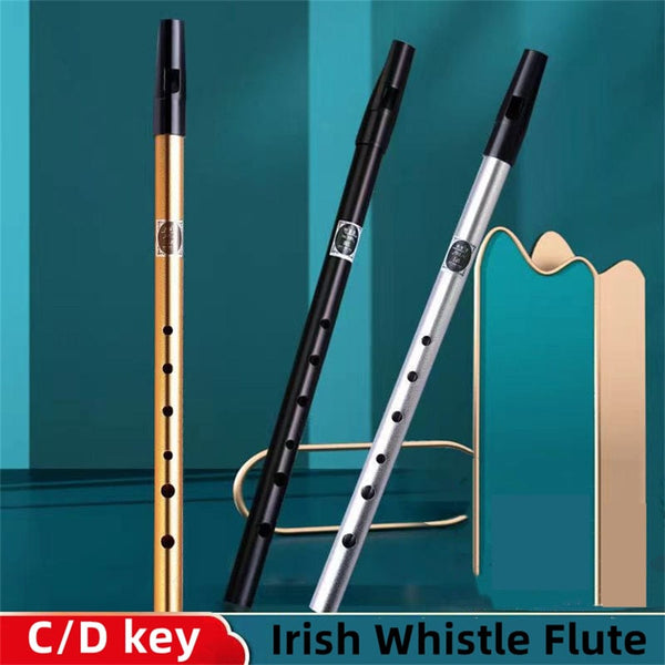 New Irish Whistle Flute C/D Key Ireland Flute Tin Penny Whistle 6 Hole Flute Musical Instrument  Triditional Instrument