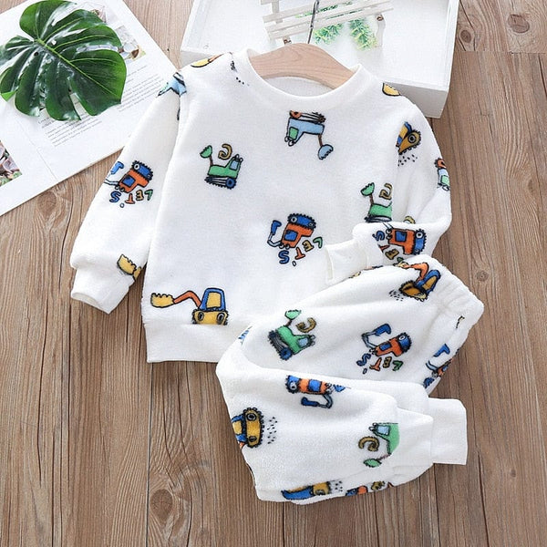 Autumn Children's Clothing Set Cartoon Boys and Girls Long Sleeve Pants Baby Kids Clothes 2 Pieces