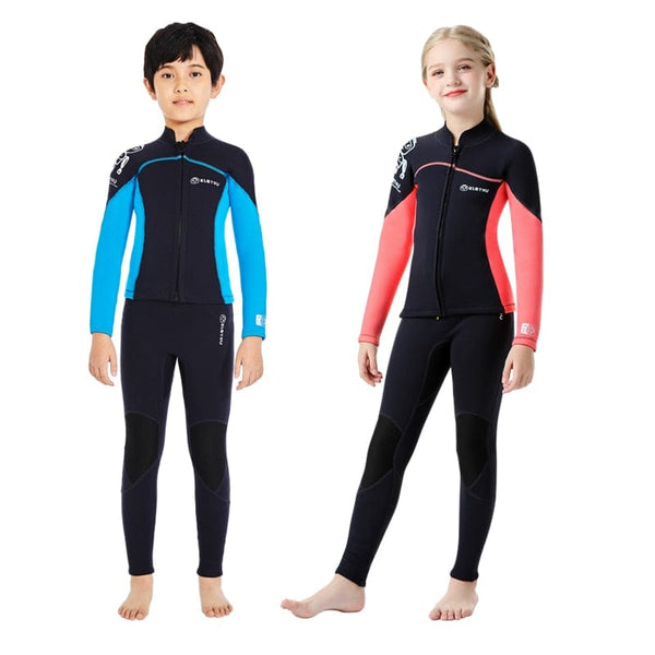 Kids Neoprene Swimsuit Girls Surfing Diving Suit Children Underwater Wetsuit Boys Freediving Swimwear Bathing Suit